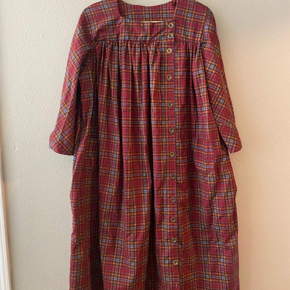 Handmade Merchant & Mills ‘Omilie’ Plaid Button up Dress dress